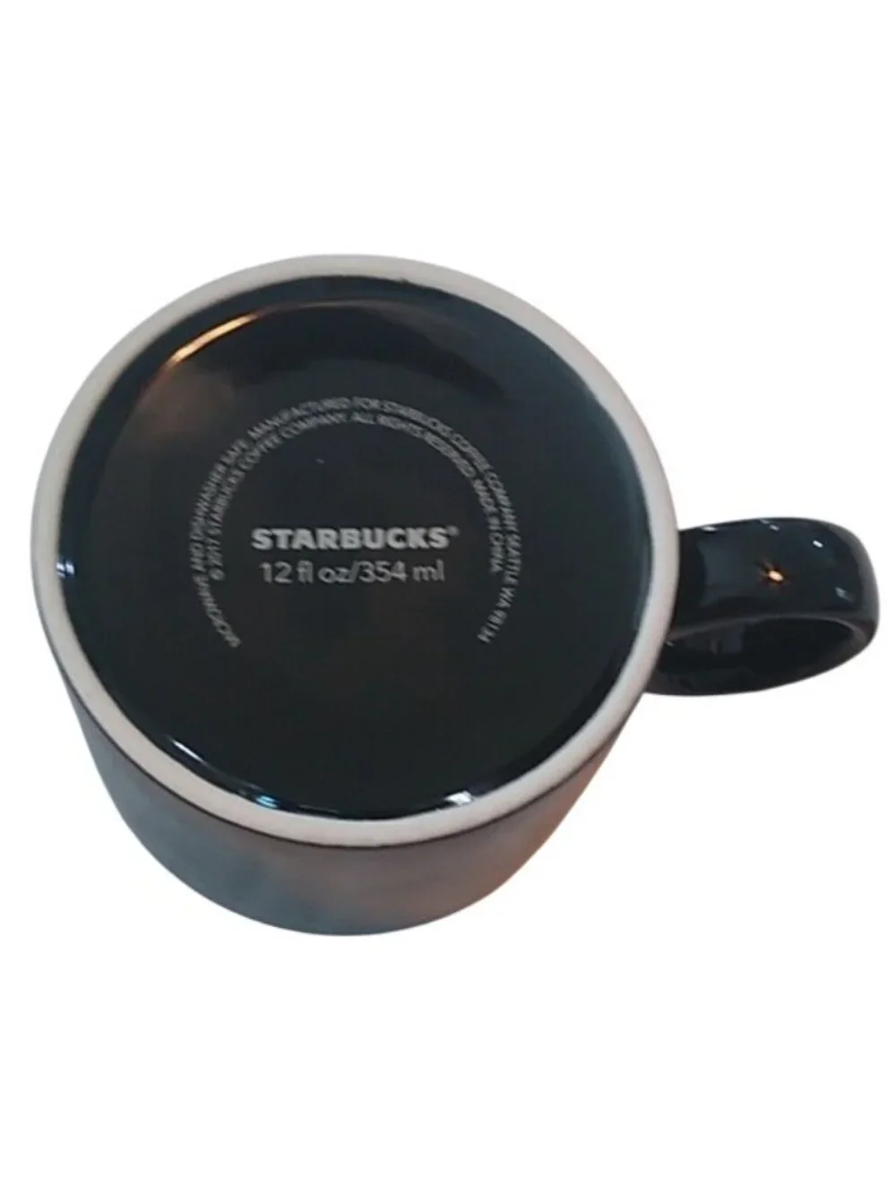 Starbucks Signature Black Coffee Tea Mug, 12 oz. + Blank Holiday GC